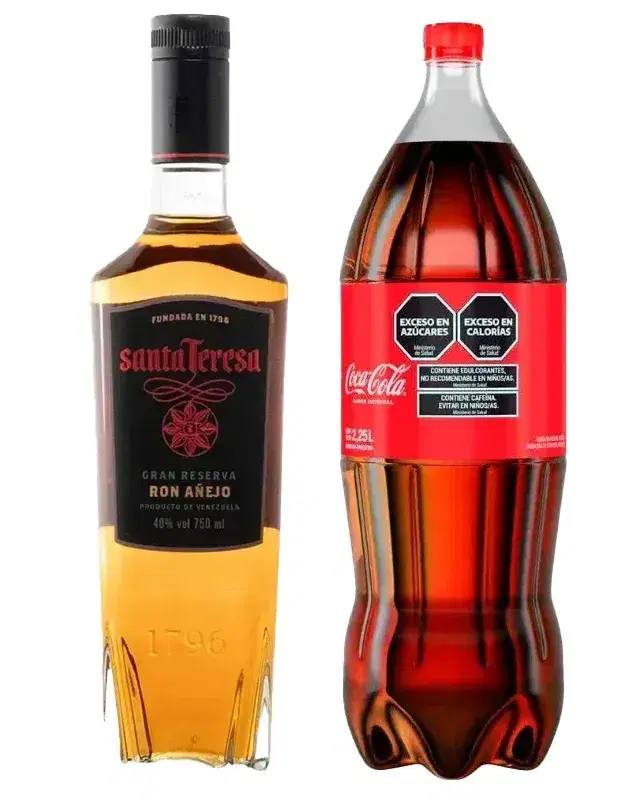 Combo Ron Santa Teresa + Coca Cola 2.25LTs